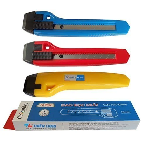TL - Dao rọc giấy loại lớn 18mm dạng hộp FO-KN02 (12 cái/Hộp Lớn)