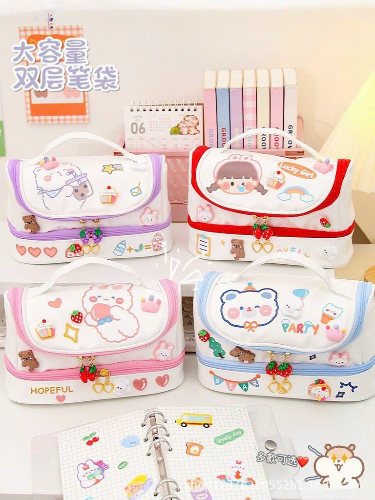 Túi đựng Bút Lớn 2 Tầng