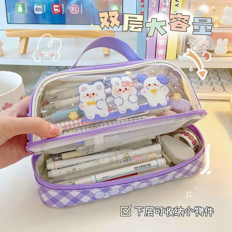 Túi đựng Bút Lớn 2 Tầng