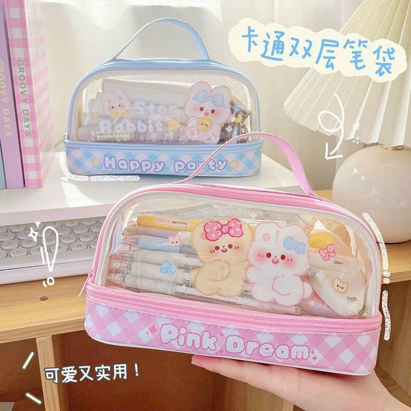 Túi đựng Bút Lớn 2 Tầng