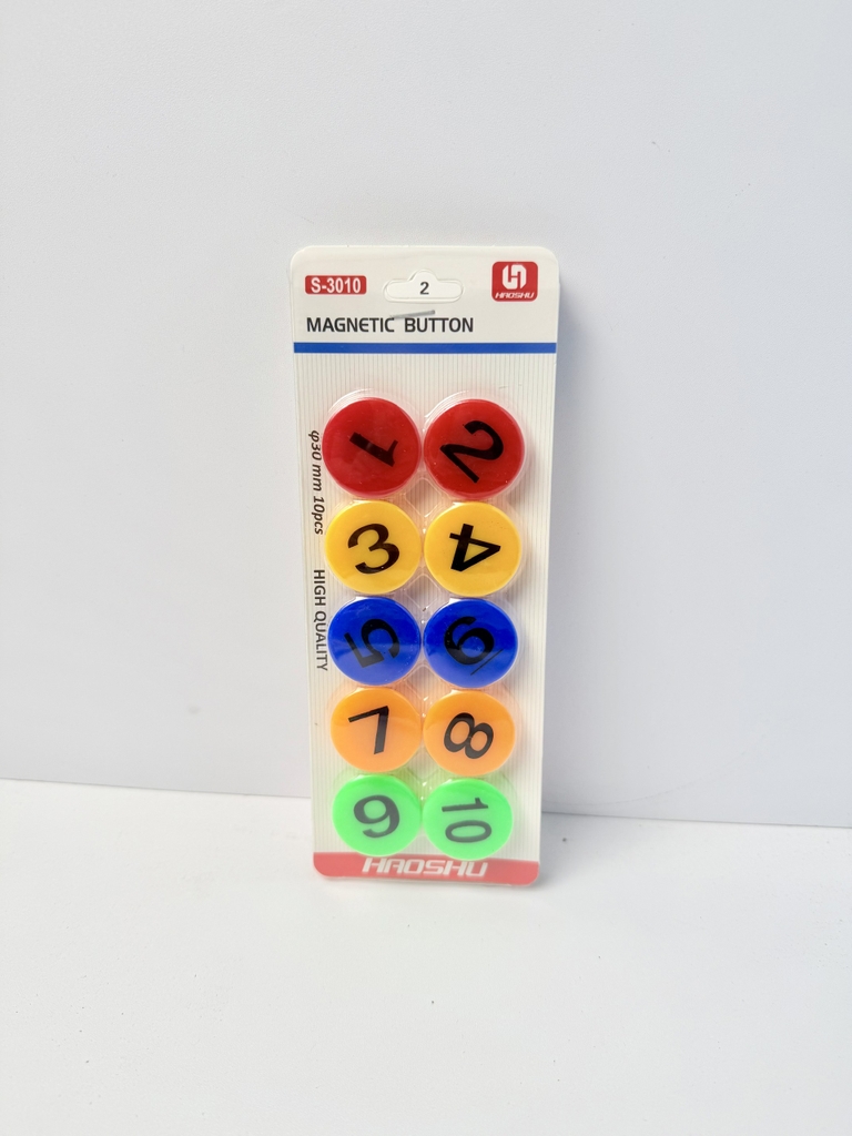 Nam Châm Bảng Từ Vỉ 10 Cục 3010S Đường Kính 30mm (10 Cục/Vỉ; 100 Vĩ/ Lốc; 400 Vĩ/ Thùng)