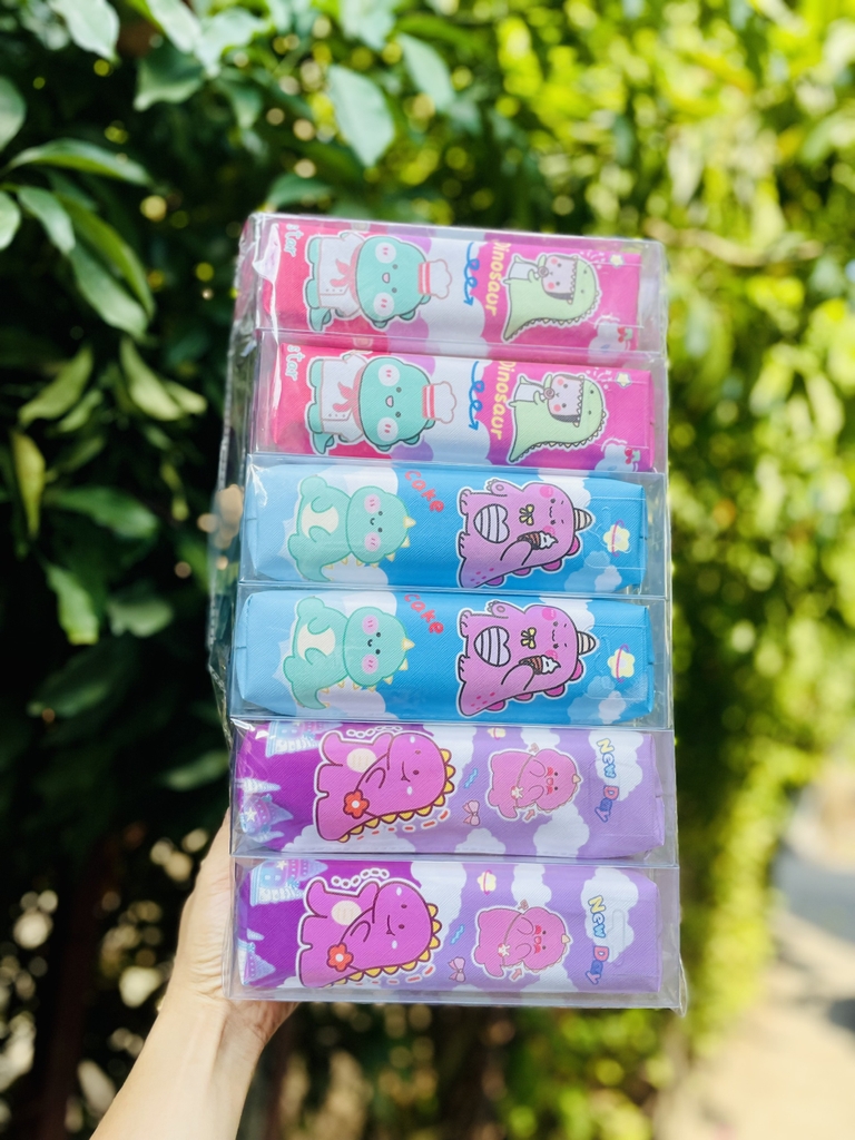Ví Ống Vải 12 Cái Gấu Dâu, Khủng Long (12 Cái/ Lốc; 480 Cái/ Thùng)