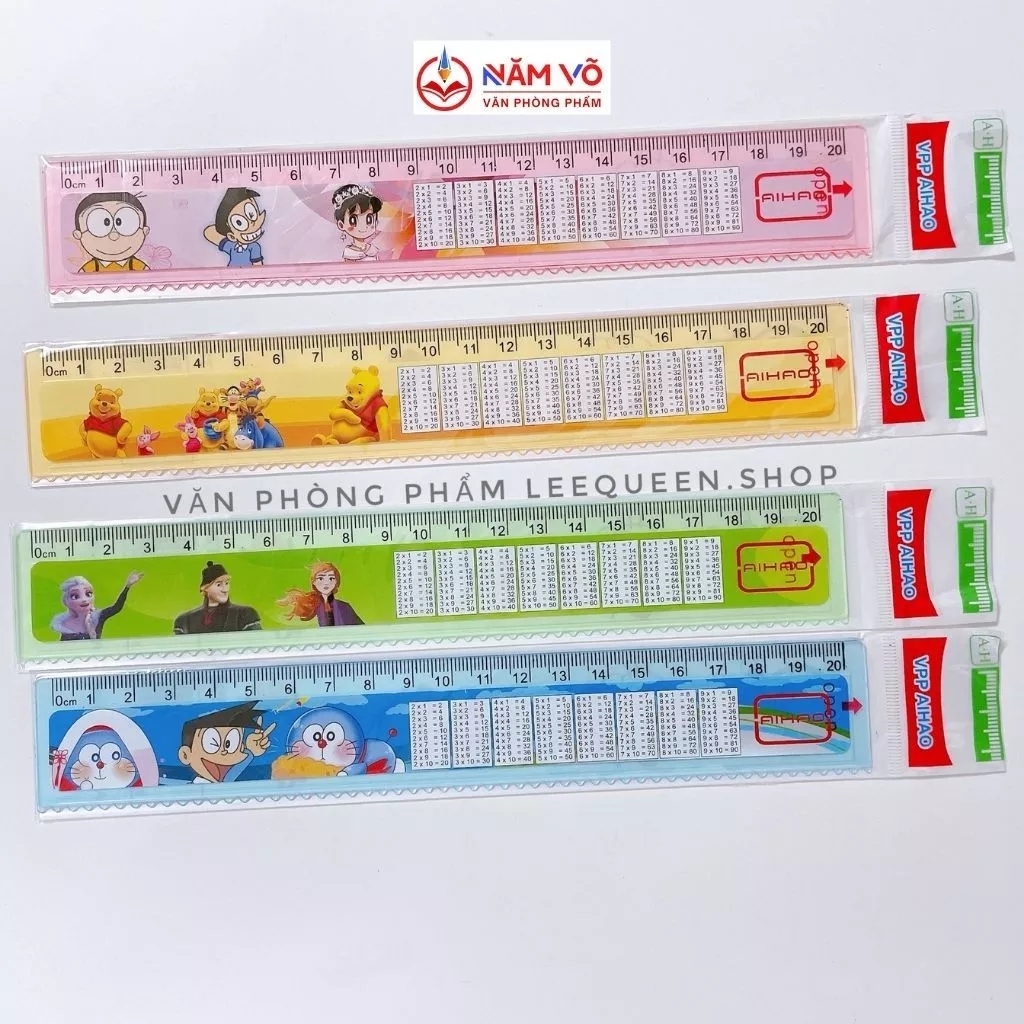 . Thước CỬU CHƯƠNG AIHAO 20CM AH0124; AH-20 (100 Cây/Lon; 24 Lon/ Thùng)