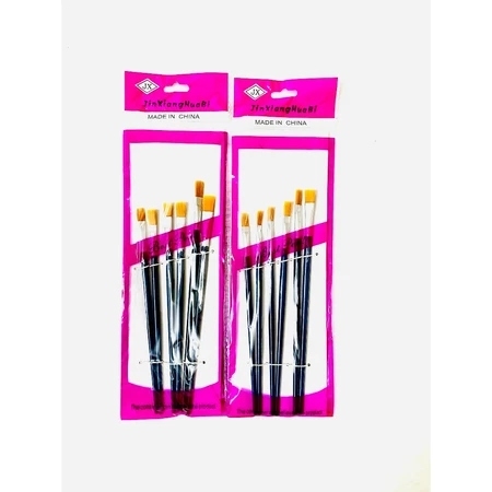 . Cọ Vẽ 6 Cây DẸP và NHỌN JX (6 Cây/Vĩ ; 600 Vĩ/Thùng)