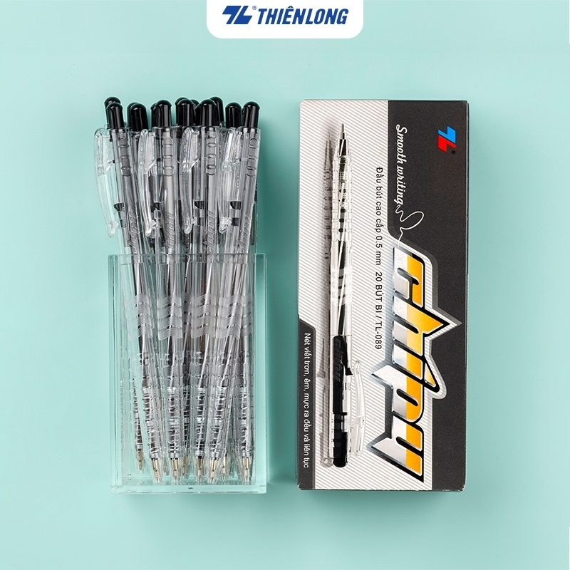 TL - Bút Bi TL089 (Xanh, Đen, Đỏ) (1 Hộp =20 Cây, 1 Thùng =60 Hộp)
