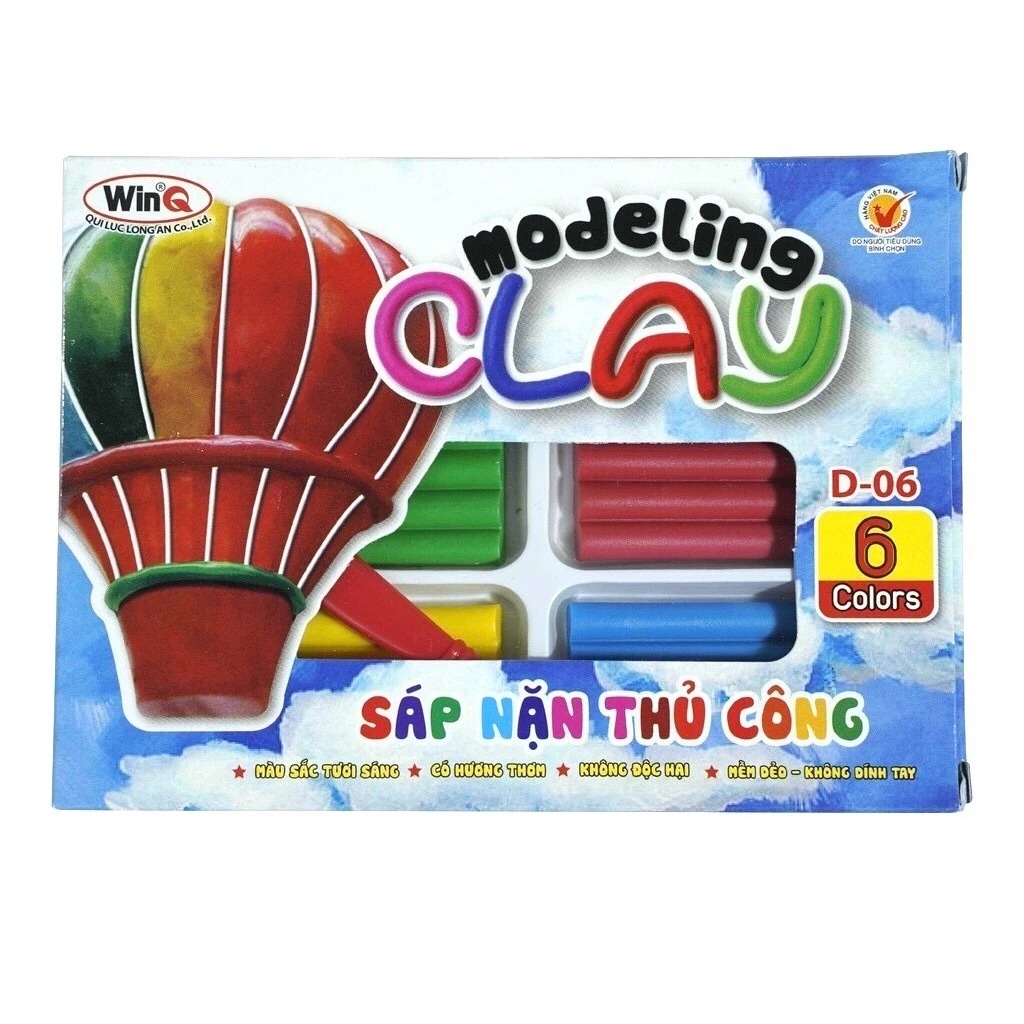 WinQ Đất Nặn Thủ Công 6 Màu D06 (5 Hộp/Lốc; 120 Hộp/ Thùng)
