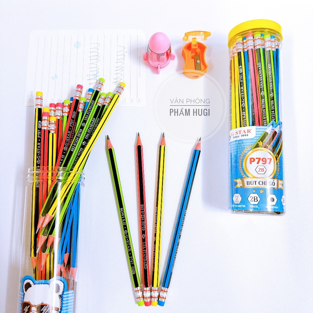 G Star Lon Bút Chì Gỗ P797 (36 Cây/ Lon; 12 Lon/ Lốc, 48 Lon/ Thùng)