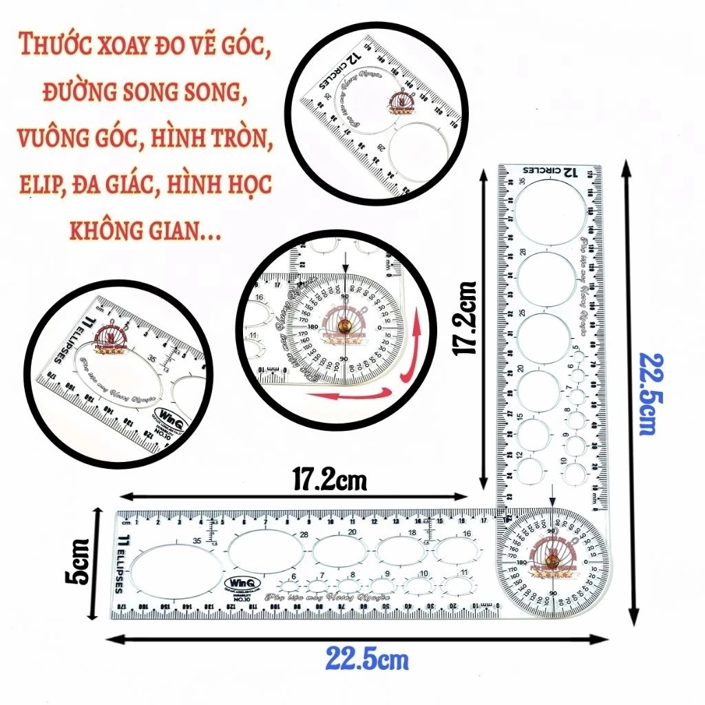 Win Q Thước Xếp Đa Năng No10 (10 Cây/ Hộp; 5 Hộp/ Lốc)