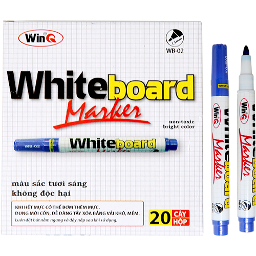 WinQ Bút Lông Bảng WB02 (20 Cây/ Hộp; 5 Hộp/ Lốc; 60 Hộp/ Thùng)