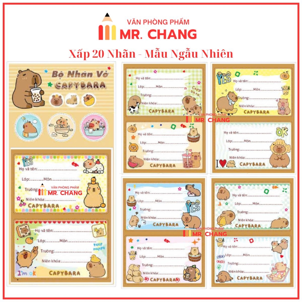 Nhãn 2 Ô (20 Nhãn/ Xấp; 10 Xấp/ Bó; 10 Bó/ Bịch)