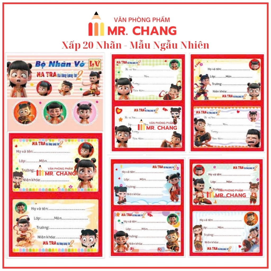 Nhãn 2 Ô (20 Nhãn/ Xấp; 10 Xấp/ Bó; 10 Bó/ Bịch)