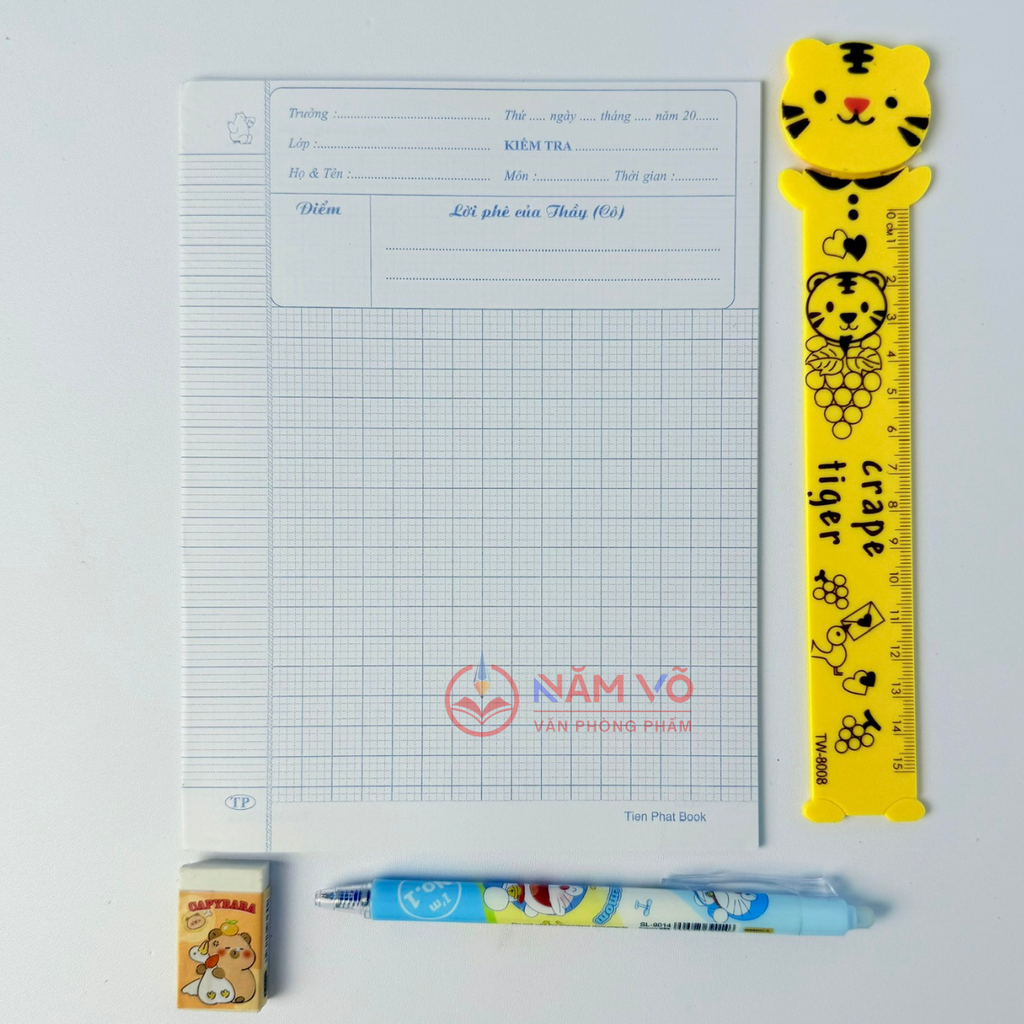 Giấy Kiểm Tra 4 Ô Ly và 5 Ô Ly (10 Tờ/ Xấp; 20 Xấp/ Lốc; 200 Xấp/ Thùng)