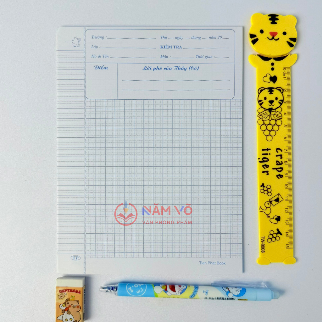 Giấy Kiểm Tra 4 Ô Ly và 5 Ô Ly (10 Tờ/ Xấp; 20 Xấp/ Lốc; 200 Xấp/ Thùng)