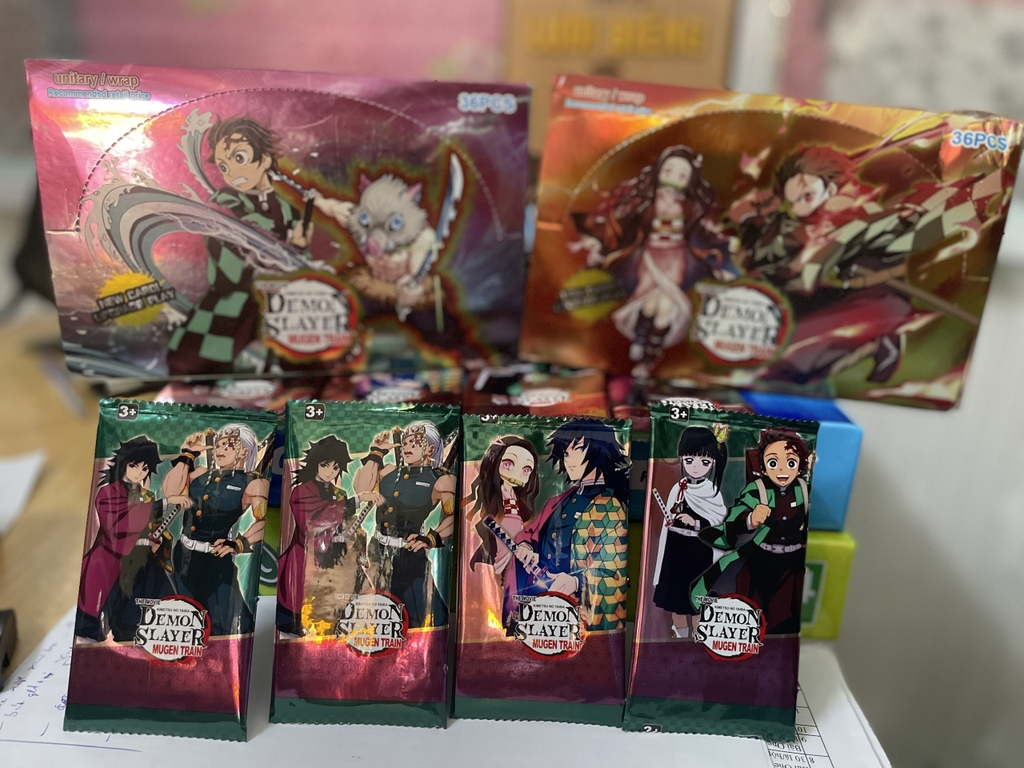 Bài Demon Slayer mugen train Hộp chữ nhật (36 bịch/Hộp)