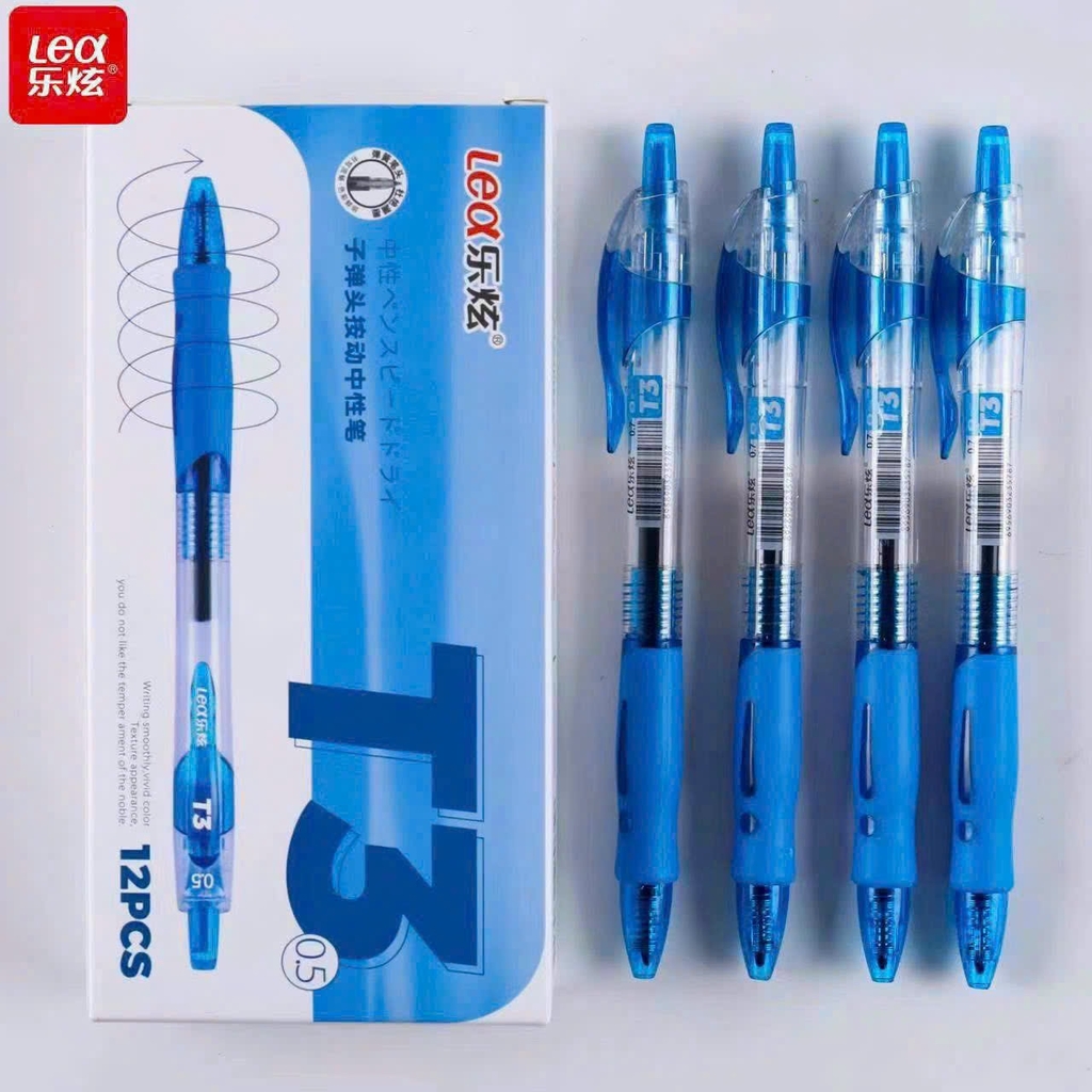 . Bút Bi Bấm Nước Lex T3, S08 (Xanh, Tím, Đỏ, Đen) (12 Cây/Hộp; 144 Hộp/Thùng)