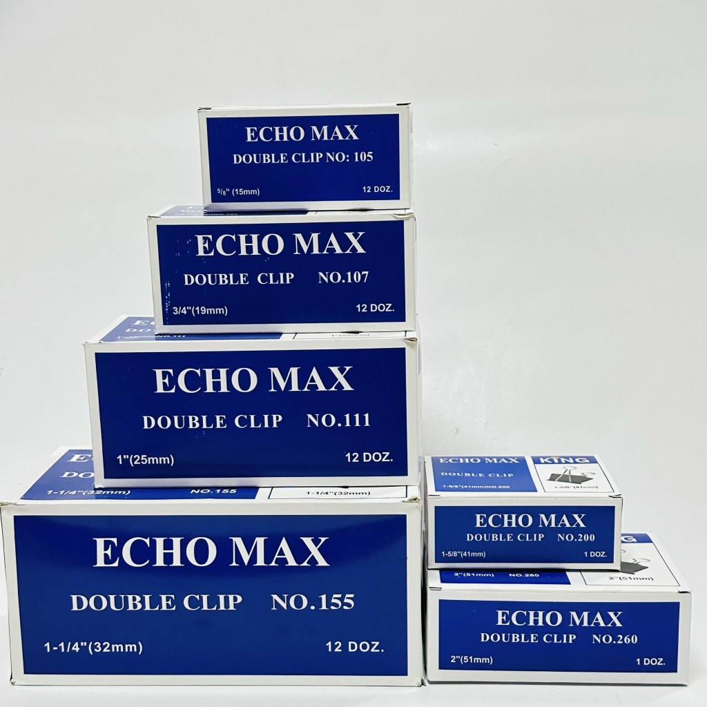 Kẹp Bướm Đen ECHO 41MM (12 Cái/ Hộp; 108 Hộp/Thùng)