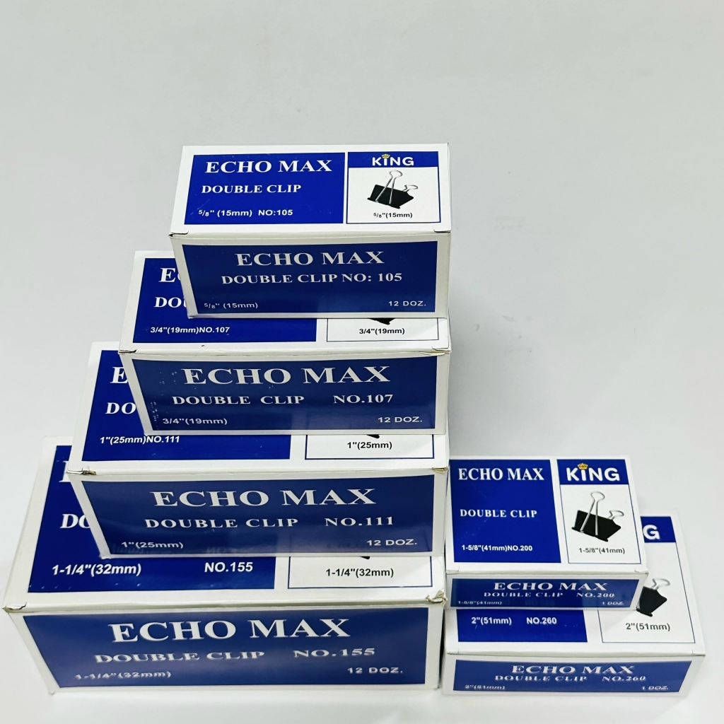 Kẹp Bướm Đen ECHO 41MM (12 Cái/ Hộp; 108 Hộp/Thùng)