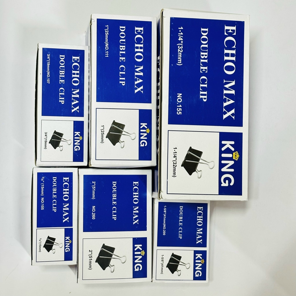 Kẹp Bướm Đen ECHO 41MM (12 Cái/ Hộp; 108 Hộp/Thùng)