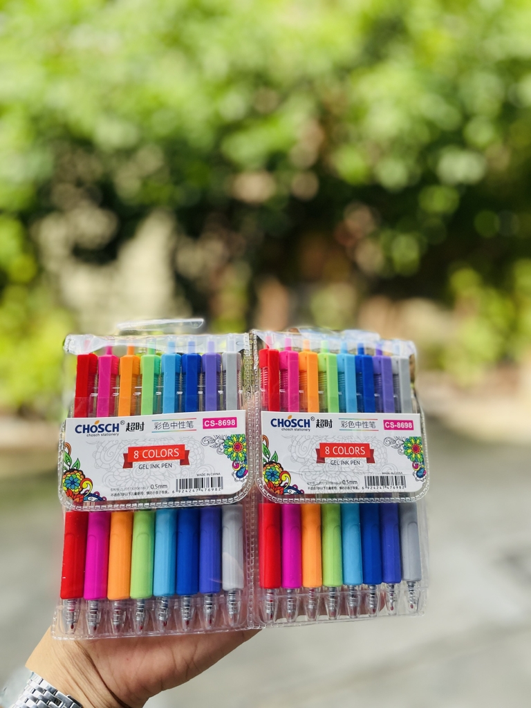 Bút Vĩ 8 Màu CS-8698 Chosch (20 Vĩ/ Hộp ;  12 Hộp/Thùng)