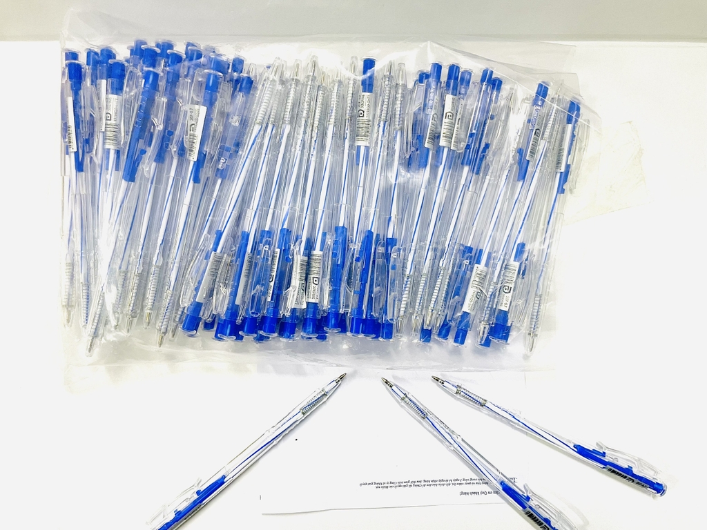 Bút Bi Aihao Đầu Bấm 207 BỊCH (100 Cây/ Bịch; 32 Bịch/Thùng)
