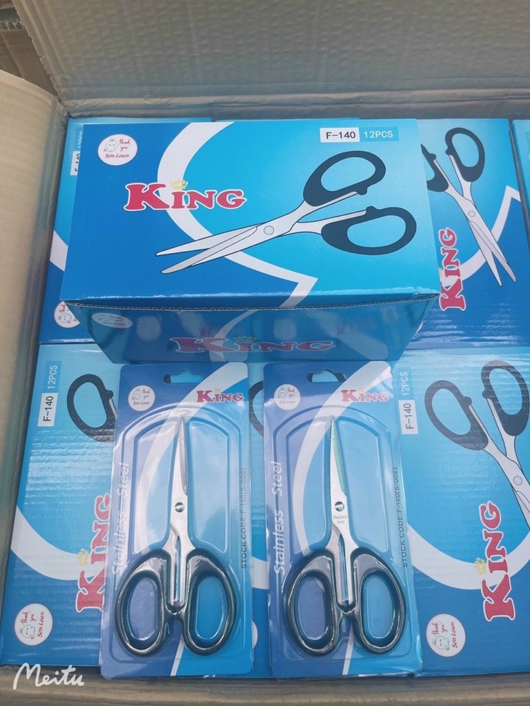 Kéo Văn Phòng King F-140 (S-006) (12 Cây/Hộp) (40 Hộp/Thùng)