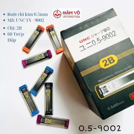 Ruột Chì Bấm 2B 0.5MM 9002 (60 Tuýp/Hộp; 24 Hộp/Thùng)