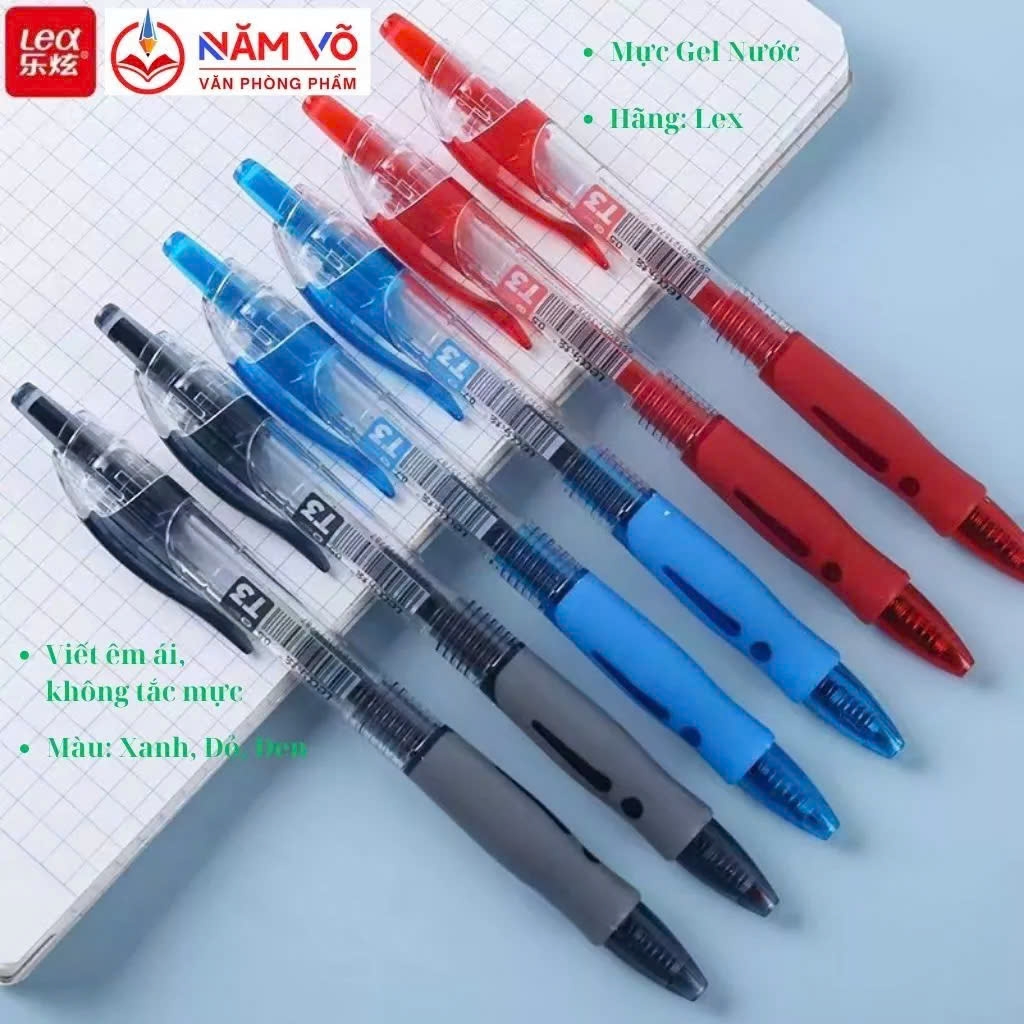 . Bút Bi Bấm Nước Lex T3, S08 (Xanh, Tím, Đỏ, Đen) (12 Cây/Hộp; 144 Hộp/Thùng)
