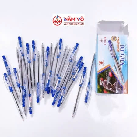 G-Star Bút Bi Bấm Ấn Độ Vỏ Trong (Xanh, Đỏ) 4A (24 Cây/ Hộp; 72 Hộp/Thùng)