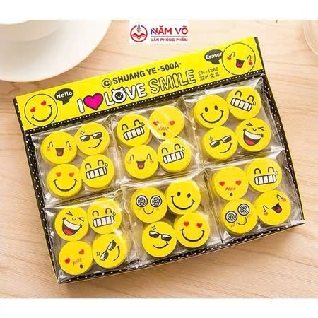 Gôm Mặt Cười TB 16071 (4 Cục/Bịch; 30 Bịch/Lốc; 30 Lốc/Thùng)