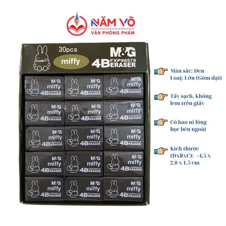 . Gôm Đen Thỏ LỚN MG (30 Cục/Lốc; 30 Lốc/Thùng)