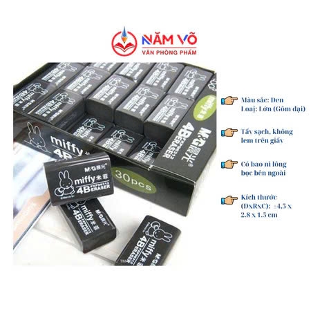 . Gôm Đen Thỏ LỚN MG (30 Cục/Lốc; 30 Lốc/Thùng)