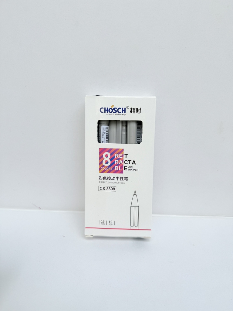 Bút Chosch Mực Nước CS8698 (Xanh, Tím, Đỏ, Đen) (12 Cây/Hộp; 12 Hộp/ Lốc; 12 Lốc/Thùng)
