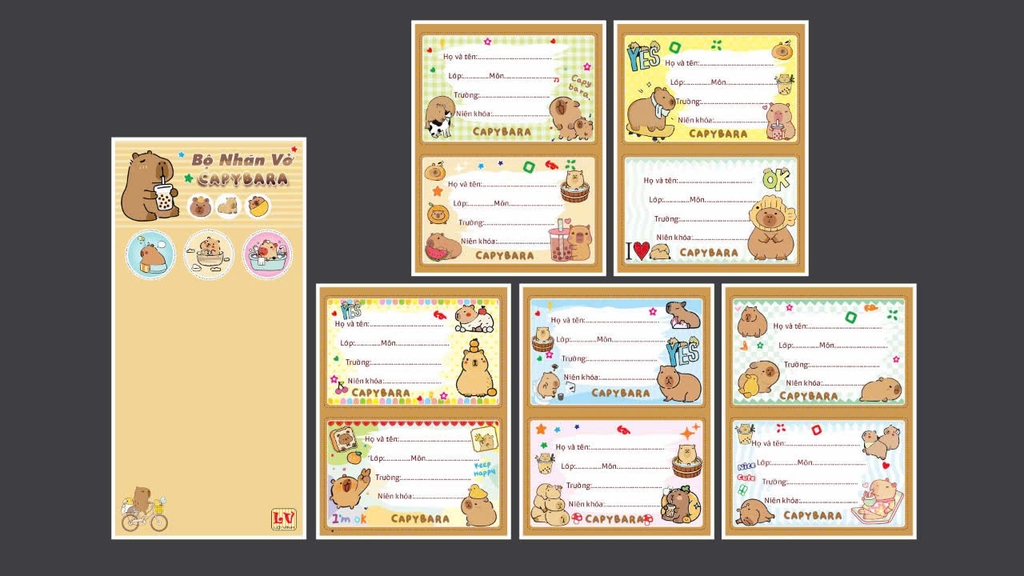 Nhãn 2 Ô (20 Nhãn/ Xấp; 10 Xấp/ Bó; 10 Bó/ Bịch)