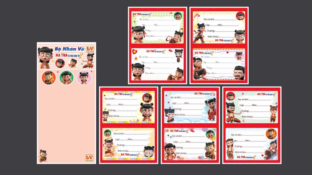 Nhãn 2 Ô (20 Nhãn/ Xấp; 10 Xấp/ Bó; 10 Bó/ Bịch)