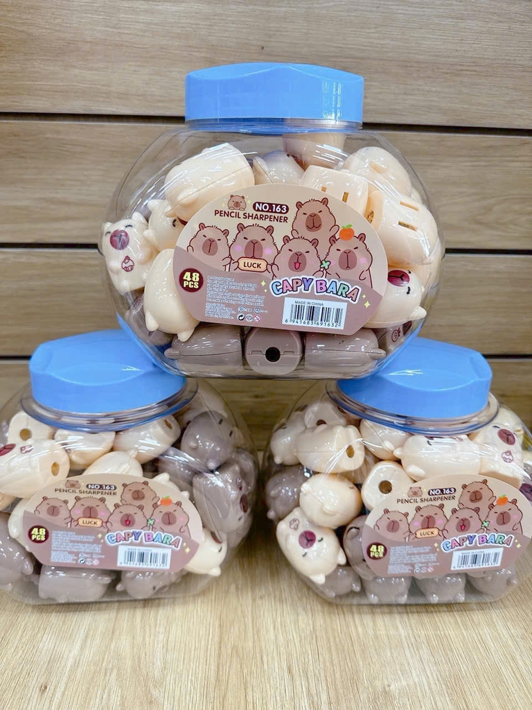 . Đồ Gọt Bút Chì Mẫu CapyBara No. 163 (48 Cái/ Lon; 48 Lon/ Thùng)