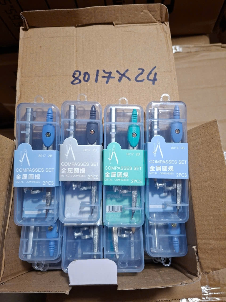 Compa Bút Chì Gỗ 8017 (24 Cái/Hộp; 30 Hộp/Thùng)