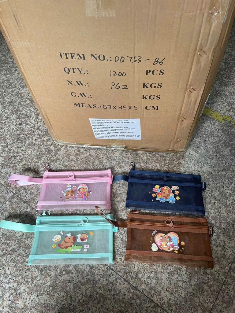 Túi Lưới 2 Ngăn Có Hình B6 6653 (12,5cm x 22,5cm) (12 Cái/ Bịch; 1200 Cái/ Thùng)