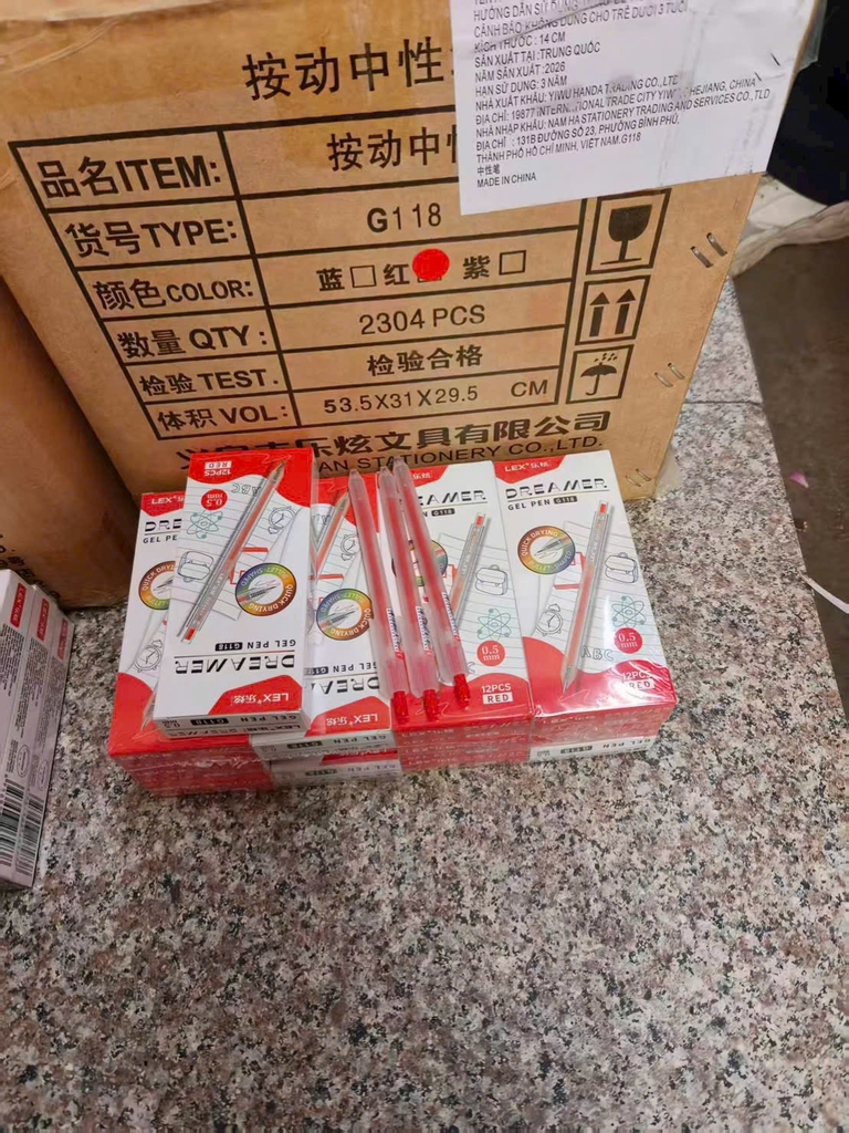 Bút GEL Bấm LEX 118 ngòi 0,5mm (12 Cây/ Hộp; 12 Hộp/ Lốc; 192 Hộp/ Thùng)