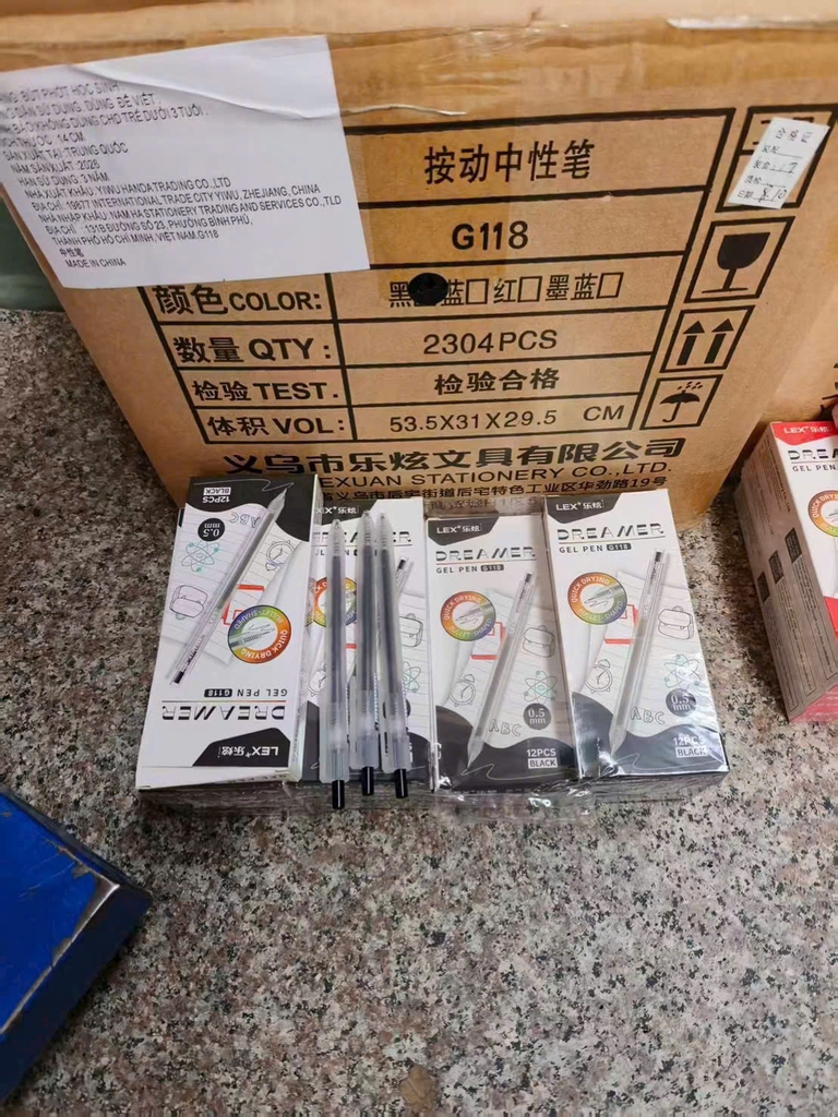 Bút GEL Bấm LEX 118 ngòi 0,5mm (12 Cây/ Hộp; 12 Hộp/ Lốc; 192 Hộp/ Thùng)