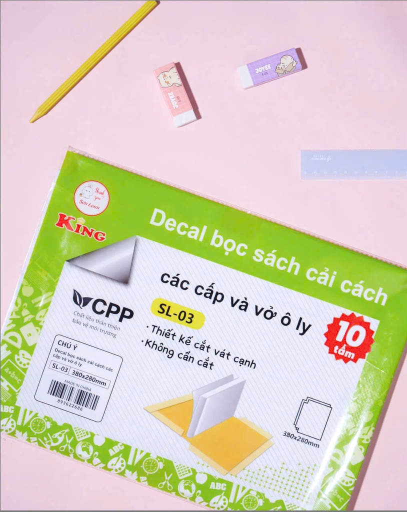 Bao Decal Dán Kèm 10 Nhãn Tên 38x28cm 263 (50 Xấp/ Lốc; 200 Xấp/ Thùng)