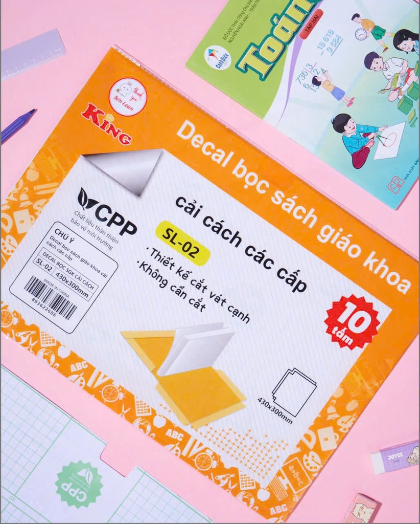 Bao Decal Dán Kèm 10 Nhãn Tên 43x30cm 262 (50 Xấp/ Lốc; 200 Xấp/ Thùng)