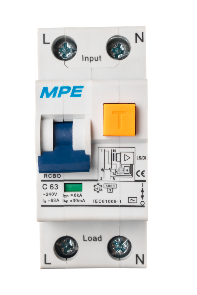 Cầu Dao Bảo Vệ Dòng Rò & Quá Tải 2P 16A 6kA MPE RCBO-30/216, 1 Cái/Hộp ...