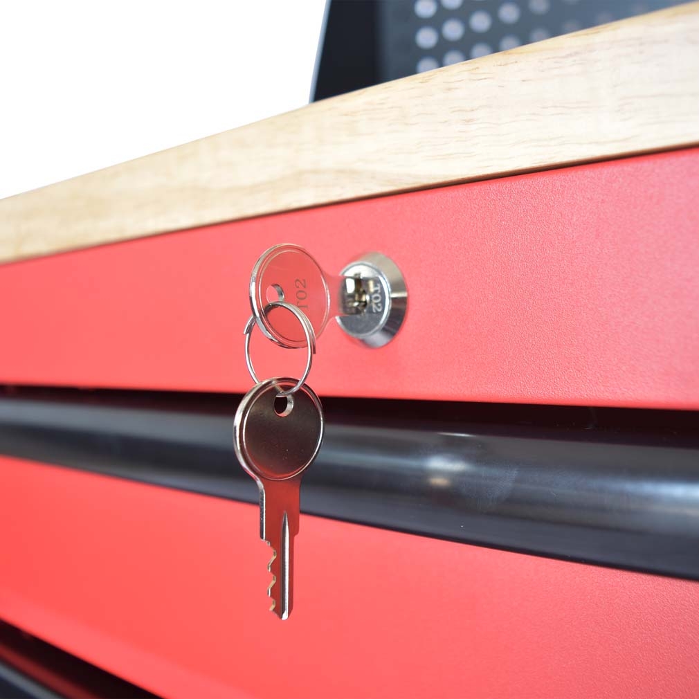 Tủ đồ nghề đựng dụng cụ CSPS 61cm - 04 hộc kéo màu đen/đỏ