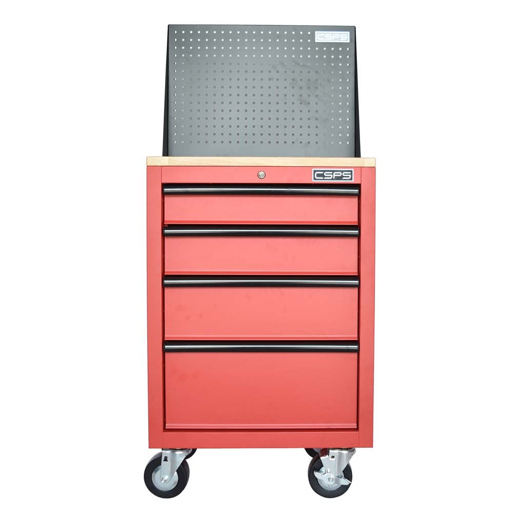 Tủ đồ nghề đựng dụng cụ CSPS 61cm - 04 hộc kéo màu đen/đỏ