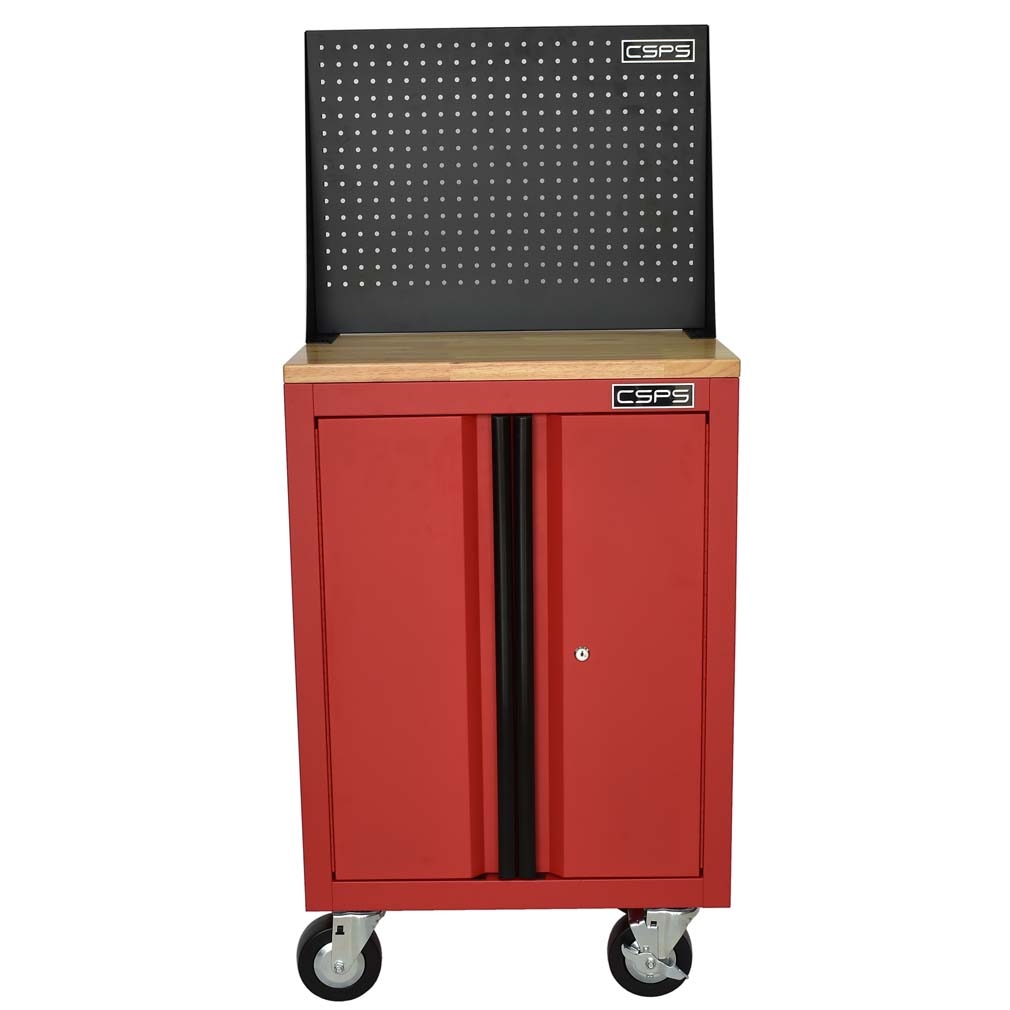 Tủ dụng cụ CSPS 61cm - 00 hộc kéo màu Đen,Có mặt ván & vách lưới