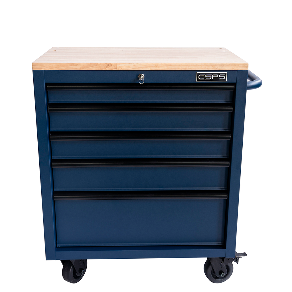 Tủ đồ nghề dụng cụ CSPS 76cm - 05 hộc kéo không nâng hạ màu đen/ xanh