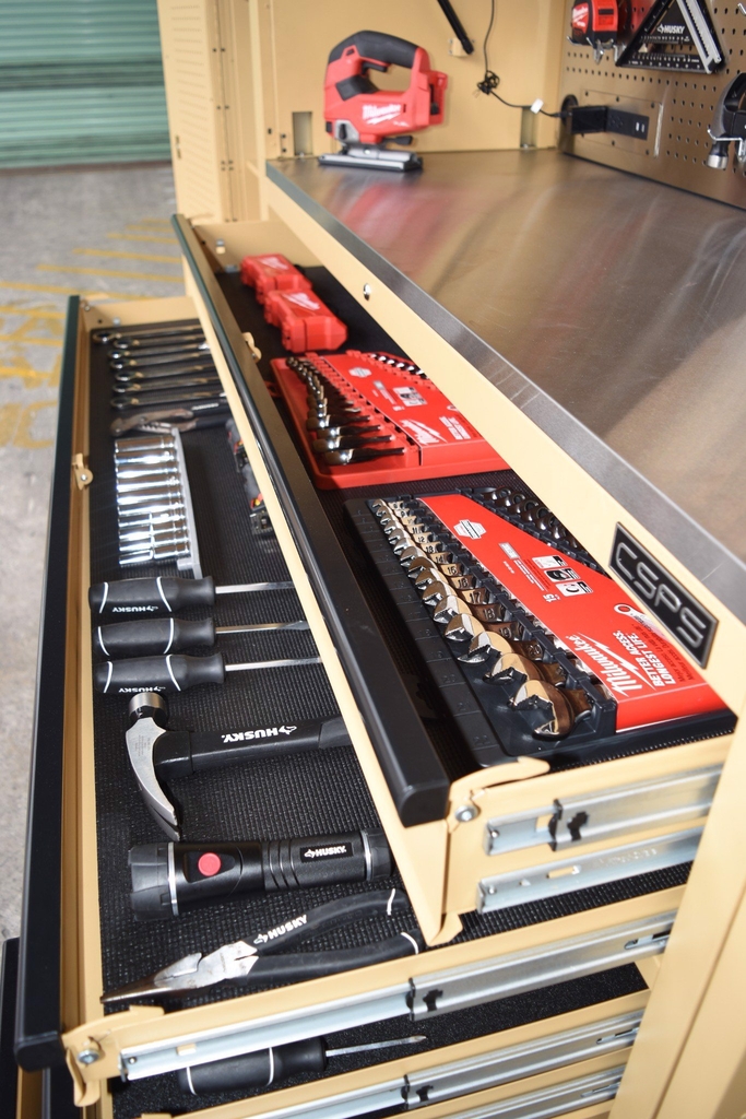 Bộ tủ dụng cụ 280cm màu nâu