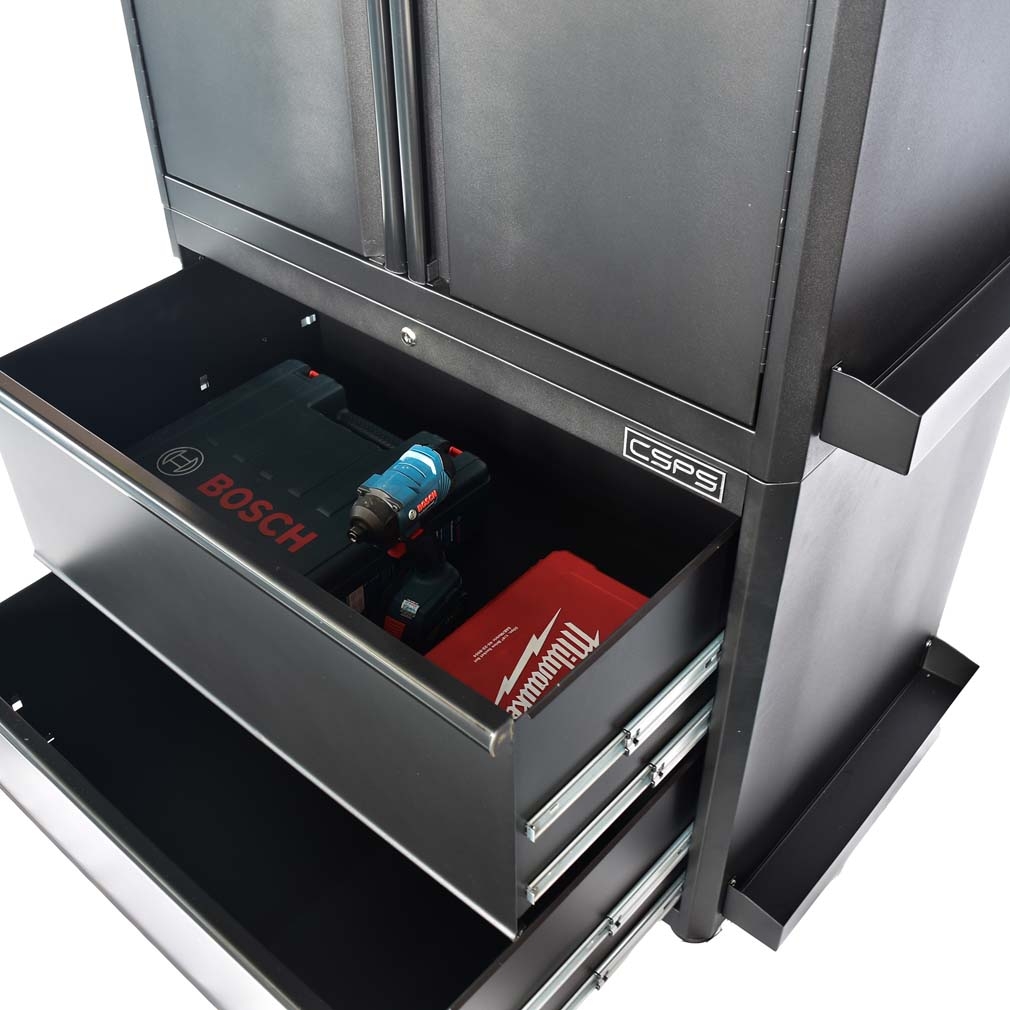 Bộ 9 tủ CSPS 366cm Đỏ/ Đen