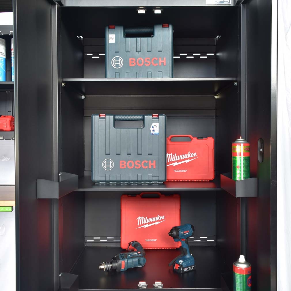 Bộ 9 tủ CSPS 366cm Đỏ/ Đen