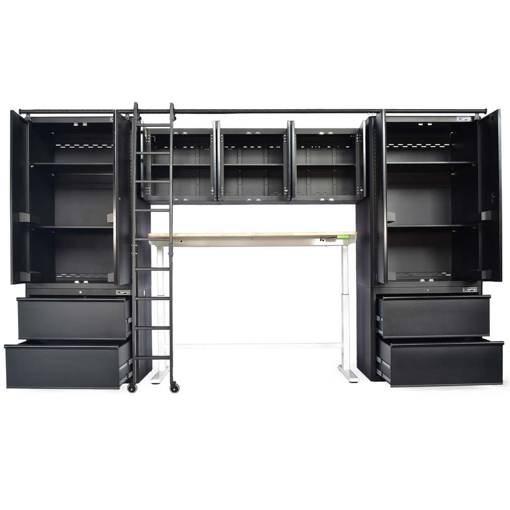 Bộ 9 tủ CSPS 366cm Đen